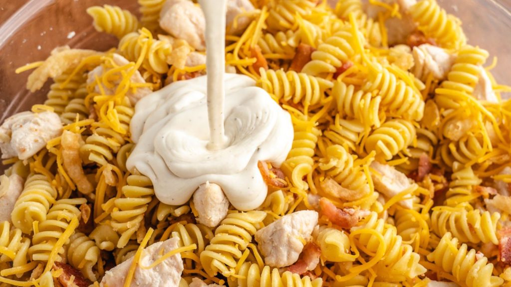 Chicken Bacon Ranch Pasta Salad