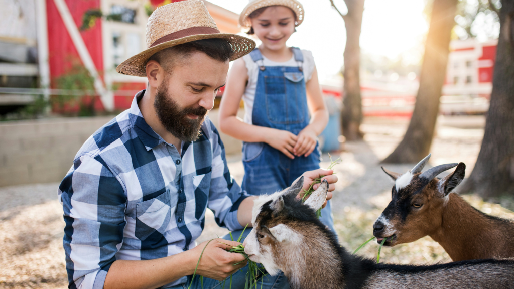 man with goat