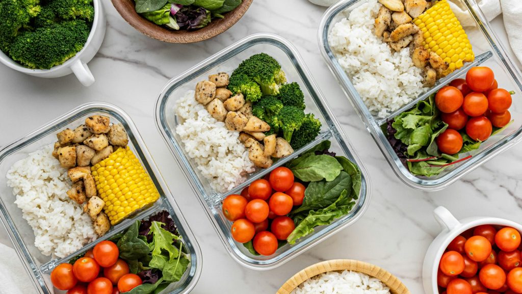 Meal prep in containers