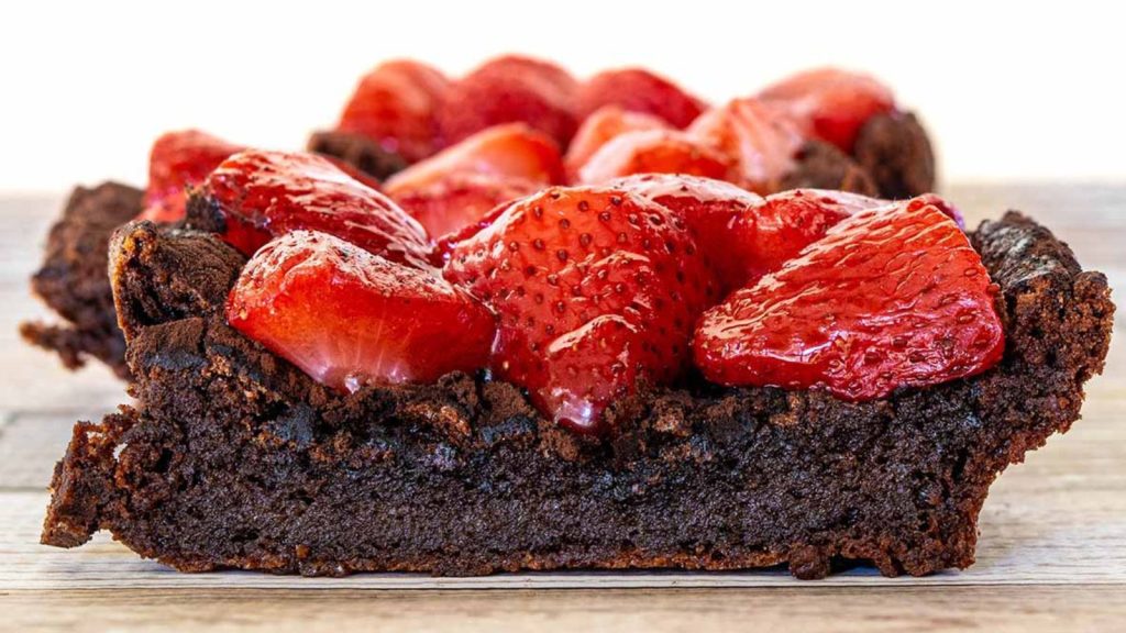 Flourless Chocolate Torte with Strawberries