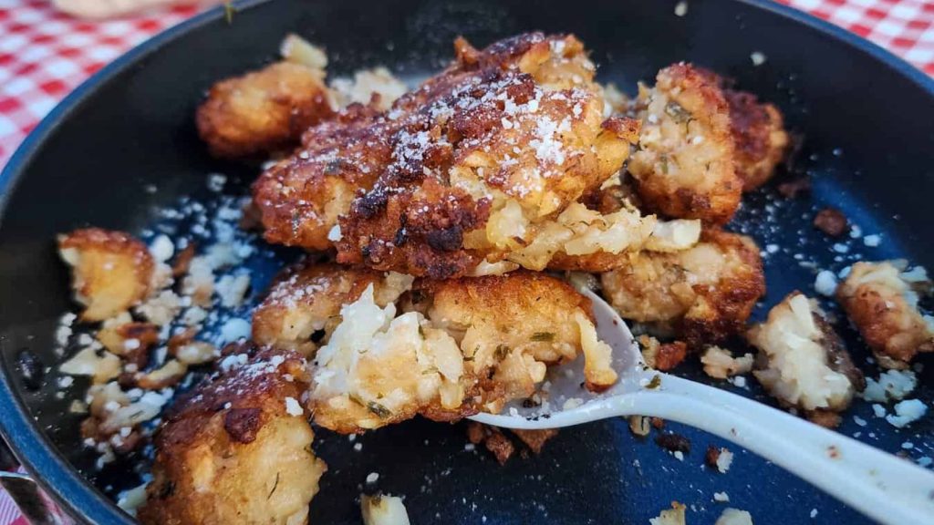 Pie Iron Tater Tots