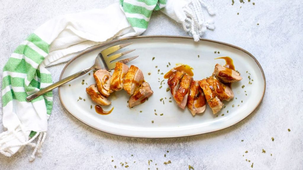 Seared Duck with Mustard Sauce