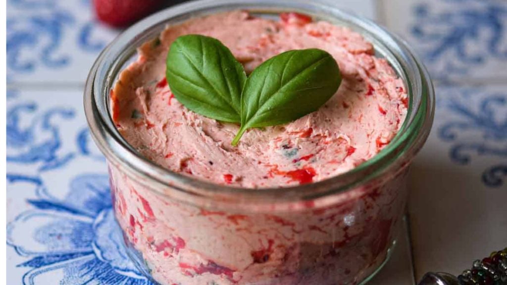 whipped strawberry basil butter