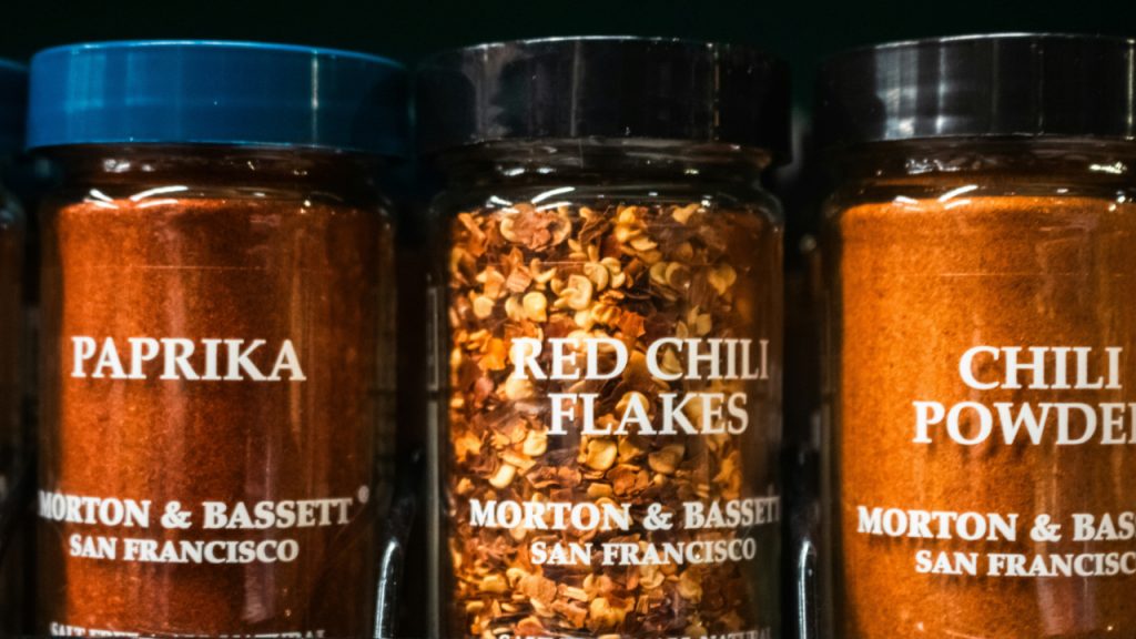 Spices in the pantry